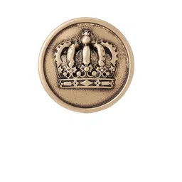 COSA NOSTRAA Set of 7 Circular Emperor Crown Textured Buttons image 5