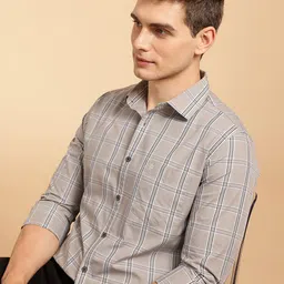 French Connection Men Premium Slim Fit Checked Pure Cotton Casual Shirt-image-18