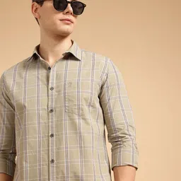 French Connection Men Premium Slim Fit Checked Pure Cotton Casual Shirt-image-81