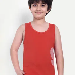 One Sky Boys Pure Cotton Sleeveless Innerwear Vests SB0003 CLASSIC RED-picture-18