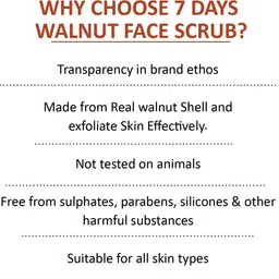 7 DAYS Feel Of Nature Walnut Face Scrub With Vitamin C - 100g image 5