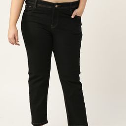 PARIS HAMILTON Women Black Boyfriend Fit High-Rise Stretchable Jeans-56