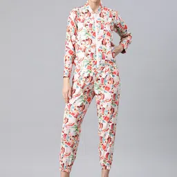 V Tradition Abstract Printed Shirt with Joggers-image-7