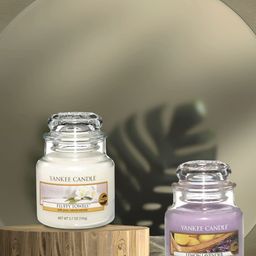 YANKEE CANDLE Set of 2 White & Lavender Classic Jar Scented Candles-77