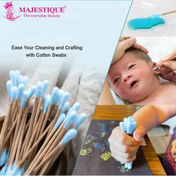 MAJESTIQUE Eco-Friendly Ear Cleaner Buds & Multi-Functional Cotton Swabs Sticks - 500 Pcs-picture-46