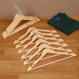 DREAM WEAVERZ Pack of 12 Camel Brown Heavy Duty Plastic Durable Adult Clothes Hangers-55