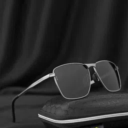 Eyewearlabs Lens & Rectangle Sunglasses With Polarised Lens CSilverSurferSC1EL1080-30