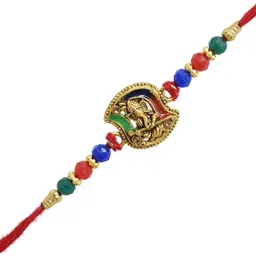 MEIRA JEWELLERY Set Of 1 Rakhi With Roli Chawal & Greetings Card Set-picture-11
