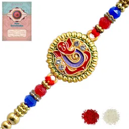 MEIRA JEWELLERY Set Of 1 Rakhi With Roli Chawal & Greetings Card Set-image-20