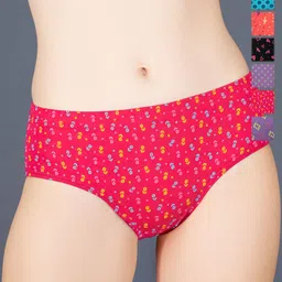 Lux Cozi Women Pack Of 10 Assorted Anti Microbial Mid-Rise Cotton Hipster Briefs-image-4