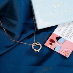 Yellow Chimes Hearts-in-Love Austrian Crystal Pendant With Chain-image-14