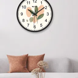 OLIVE TREE Black & White Printed Analogue Contemporary Wall Clock-image-29