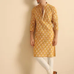 KISAH Ethnic Motifs Printed Regular Pure Cotton Kurta with Churidar-image-52