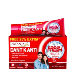 Patanjali Dant Kanti Fresh Active Gel Toothpaste with Mint Crystal - 100 g-42
