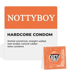 noTTy Boy Set of Slide Water Based Lube - 100 ml & HardCore Condoms - 10 Pcs image 3