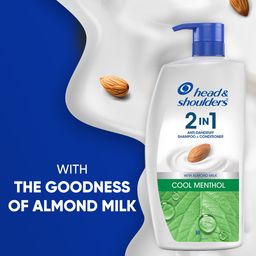 Head & Shoulders Cool Menthol 2-In-1 Anti Dandruff Shampoo + Conditioner - 1 Litre image 3