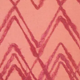 Ode & Cleo Peach-Coloured Set of 2 Geometric Square Cushion Covers image 2
