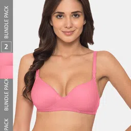 KOMLI Pack Of 2 Heavily Padded Cotton All Day Comfort Full Coverage Everyday Seamless Bra-picture-11