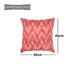 Ode & Cleo Peach-Coloured Set of 2 Geometric Square Cushion Covers image 5