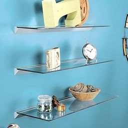 HEADLY SS Edge Clamp L Shape Right Angle Glass Panel Shelf Clamp Holder Stainless Steel Shelf Button Bracket Support with Suction Cup & Screw (Pack of 10) image 2