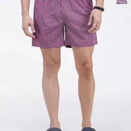 SPORTO Men Pack Of 2 Checked Mid-Rise Cotton Boxers SP-BOX-509-ECPBLCK-RNYCK-XL-2P-17
