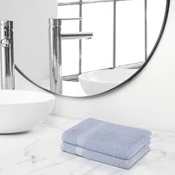 Himeya Grey 2 Pieces Self-Designed 450 GSM Cotton Hand Towels-picture-18