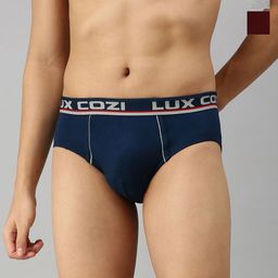 Lux Cozi Pack Of 3 Cotton Basic Briefs COZI_BIGSHOT_BRF_AST5_3PC-picture-28