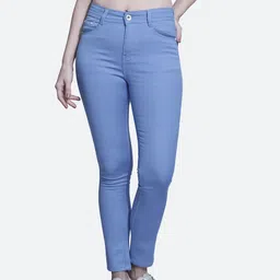 FCK-3 Women Turquoise Blue Frisky Relaxed Fit High-Rise Stretchable Cotton Jeans-picture-30