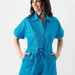 The Souled Store Shirt Collar Pure Cotton Play Suit-39