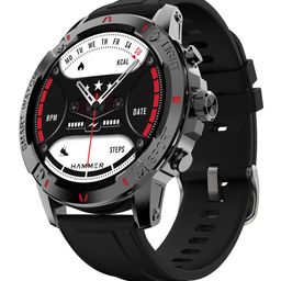 HAMMER Black Luxor 1.45" AMOLED Display Smart Watch with Round Dial, Bluetooth Calling-image-88
