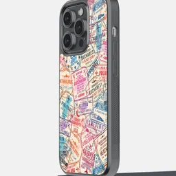 macmerise Printed  Immigration Stamps iPhone 14 Pro Phone Bumper Case Cover-94