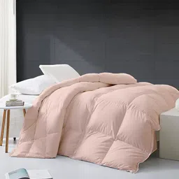 RAZZAI Peach & Grey Microfiber Mild Winter 500 GSM Reversible Double Bed Comforter-image-12