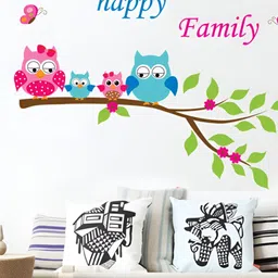 Jaamso Royals Pink & Green Printed Self-Adhesive Wall Stickers-image-65