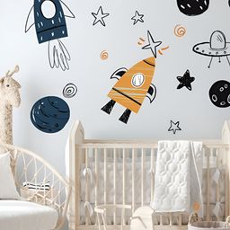 Jaamso Royals Blue & Brown Printed Waterproof Heat Resistant Self Adhesive Wallpaper-image-36