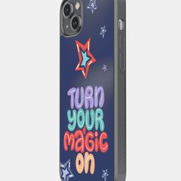 macmerise Turn Your Magic On Typography Printed iPhone 14 Plus Bumper Case Cover-12