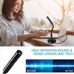 plan4buy Noise Cancelling USB Microphone for Windows and Mac, Professional PC Microphone Computer, Laptop, Desktop, Plug and Play Mic image 5