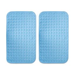 HOKIPO Blue 2 Pieces 3000 GSM Anti-Slip Bath Rugs-image-20
