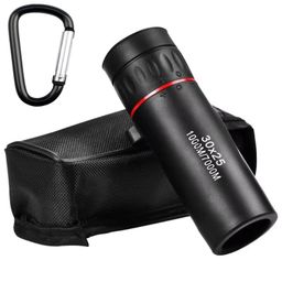 jukusa Monocular 30x25 Waterproof Mini Portable Zoom 10x High Power Long Range Lightweight Portable Bird Watching Professional Monocular with Extra Zoom Telescope Dual Focus with Pouch (Black) image 1