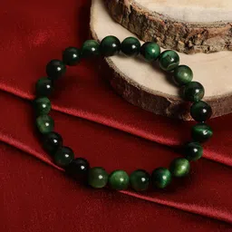 TAG 7 Green Tiger Eye Semi Precious Stone Bracelet-5