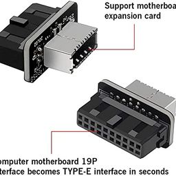 PingPing USB Front Panel Adapter,Vertical USB 3.1 Front Panel Socket Key-A Type-E to USB 3.0 20Pin Header Adapter image 5