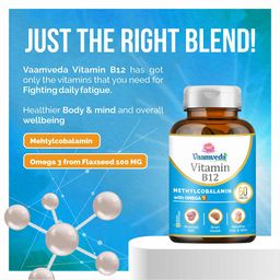 Vaamveda Vitamin B12,  60 tablet(s)  Methylcobalamin Methyl Supplements  image 3
