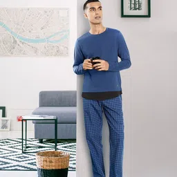 U.S. Polo Assn. Men Blue Checked Lounge Pants I659-BN0-CH-image-41