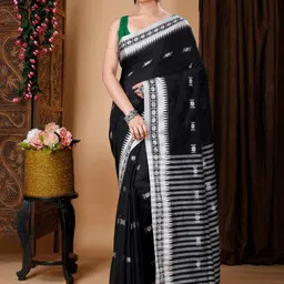 Ruuprekha Woven Design Ethnic Motifs Khadi Cotton Saree-image-39