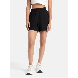 Jockey A157 Women Super Combed Cotton Rich Straight Fit Shorts - Black-picture-45