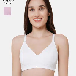 Soie Non Padded Non-Wired Full Coverage Stretch Cotton T-shirt Bra-Pack of 2-17