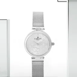 Carlton London Women Silver-Toned Textured Analogue Watch CL020SSIS-image-15