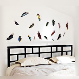Asian royal Blue & Yellow 3D Printed Self Adhesive Wall Sticker-image-69