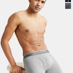 Jockey Pack Of 3 Ribbed Super Combed Cotton Trunks 8009-0305-BCMGM-53