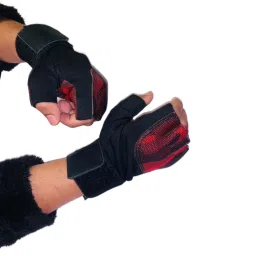 Body Smith Unisex Red Gym Gloves with Wrist Support (M)-picture-32