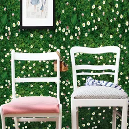 Jaamso Royals Green & White Floral Printed Self-Adhesive Removable Wall Sticker-image-75